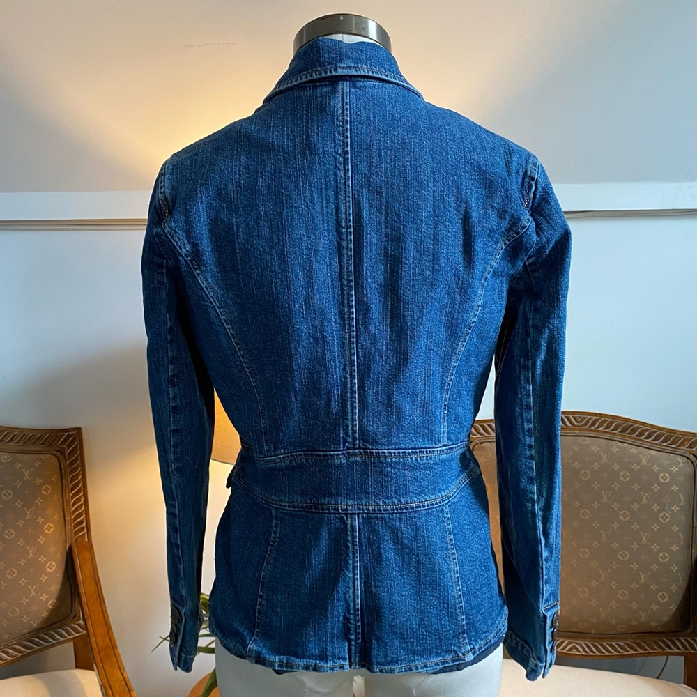 NY&CO Vintage Women's Blue Denim Blazer Jacket, Size Medium, Downtown Girl Core - Picture 3 of 10